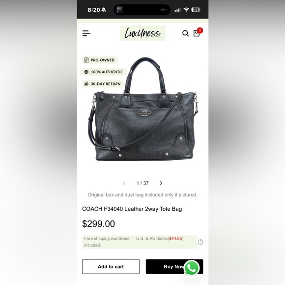 Coach Leather Bag - Picture 3 of 16